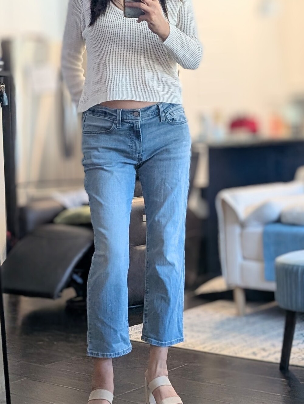 Lucky Brand Light Wash Straight Leg Crop Jeans